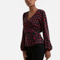 Blouse cache-cur imprimé fleuri Imprimé Noir SUD EXPRESS